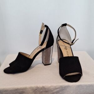 Katy Perry Collection Black With Sparkle Statement Heels Size 8